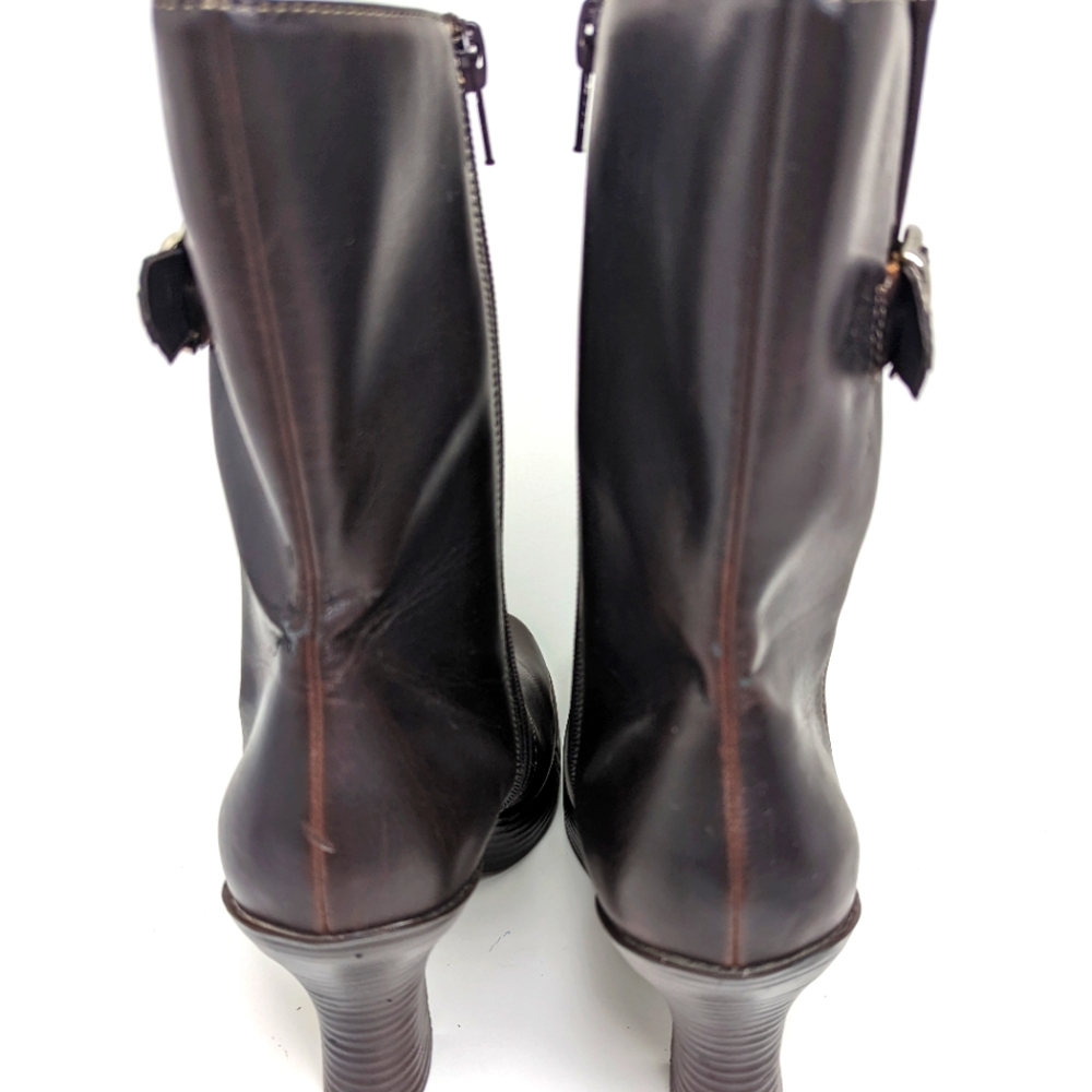 Vintage LEI Boots Brown Y2K 90s Platform Zip Boots Size 9 - Picture 7 of 13